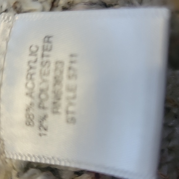 Christopher& Banks Fringe Cardigan Womens Large Cream One Hook Closure Comfy - Picture 6 of 7